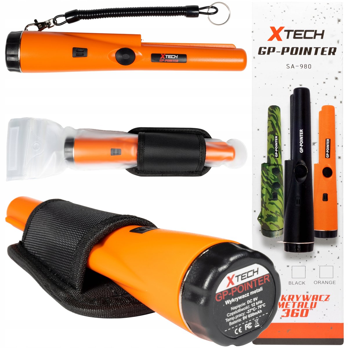 Wykrywacz Metalu Xtech Gp-Pointer Pro Model Sa-980 (Pomarańczowy)