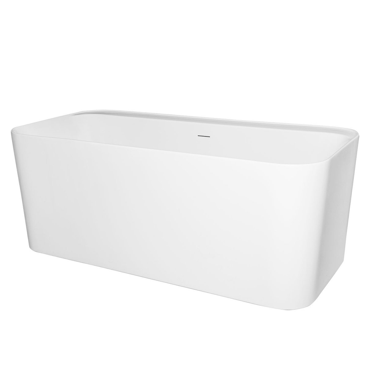 Novoterm Wanna wolnostojąca przyścienna150x73x58 cm/270 L z ,biała półmat EMMA EMMA