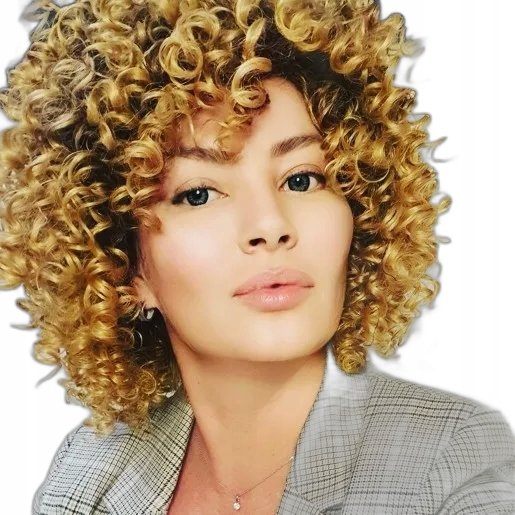Peruka afro loki blond ombre krecone Jak naturalna