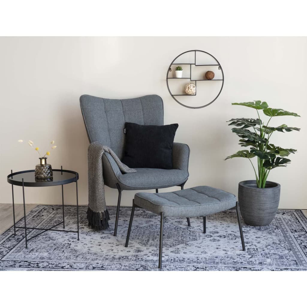 Czarna piętrowa półka metalowa Genk – House Nordic