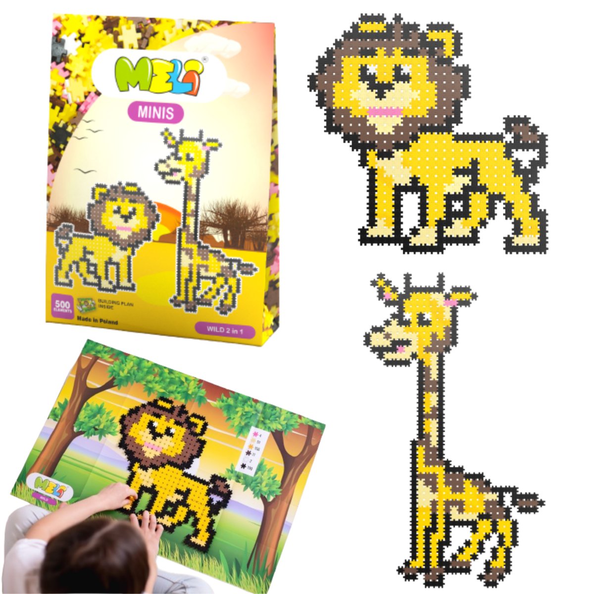 KLOCKI MELI 50338 Minis Wild 2in1 500 El.