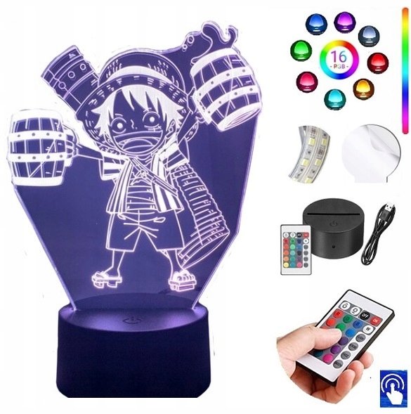 Lampka na biurko Monkey D. Luffy 16kol LED PLEXIDO