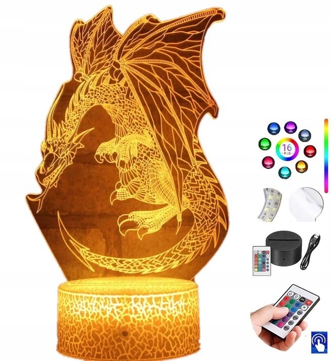 Lampka na biurko Ród Smoka Caraxes 16 LED PLEXIDO