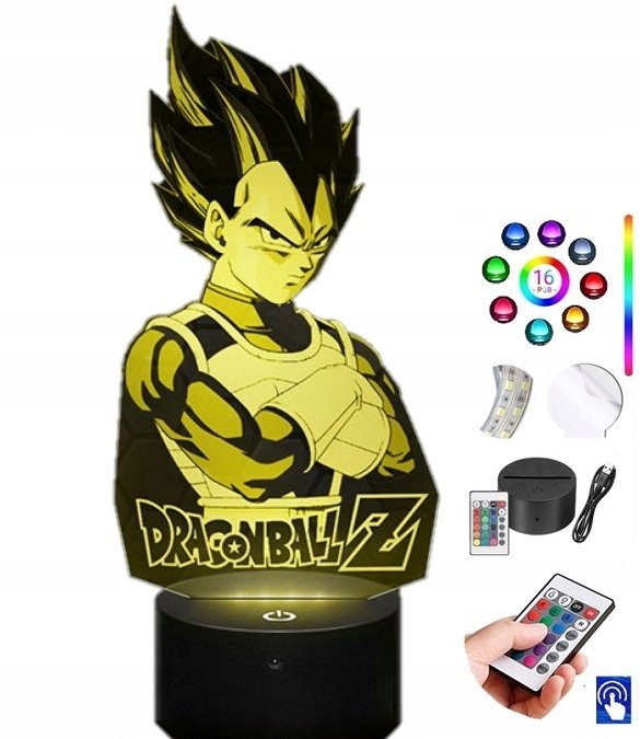 Lampka na biurko Dragon Ball Vegeta 16 LED PLEXIDO