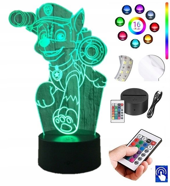 Lampka na biurko Psi Patrol Chase 16 LED PLEXIDO