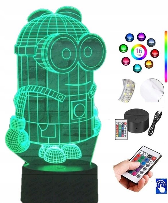 Lampka na biurko Minionki 16kolorów LED PLEXIDO