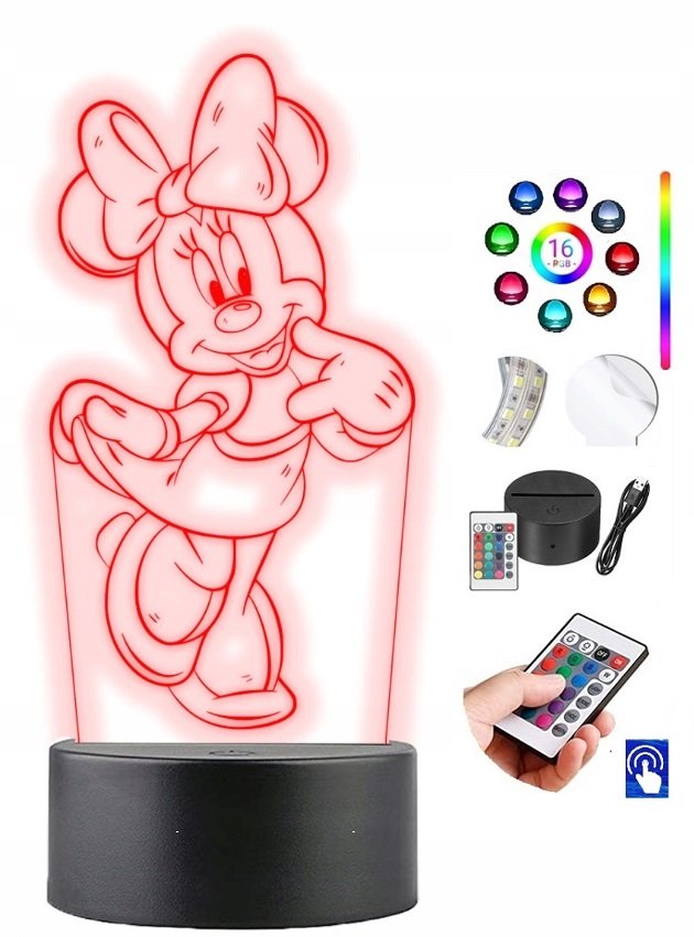 Lampka na biurko Myszka Miki Minnie 16 LED PLEXIDO