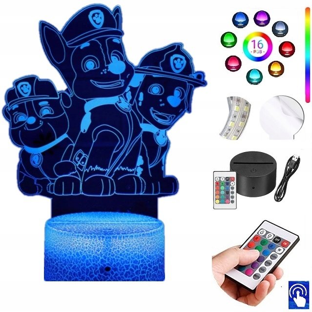 Lampka na biurko Psi Patrol Drużyna 16 LED PLEXIDO