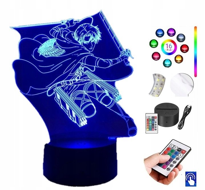 Lampka na biurko Atak Tytanów 16kol. LED PLEXIDO