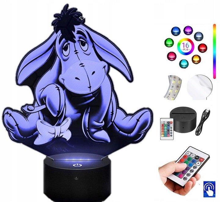 Lampka na biurko Kłapouchy 16kolorów LED PLEXIDO