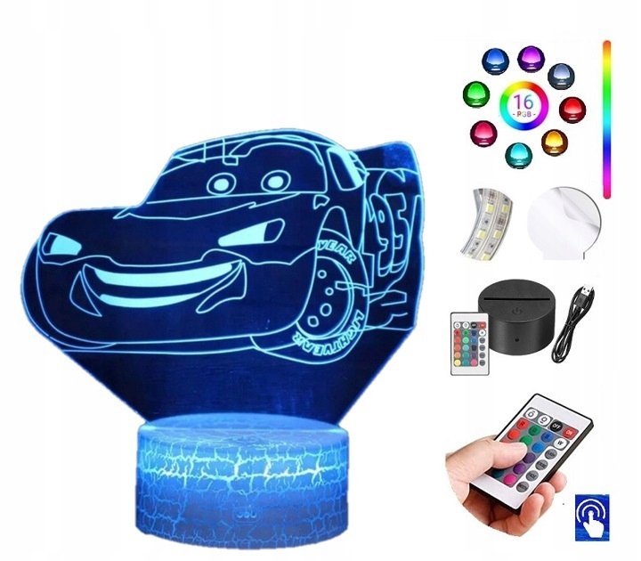 Lampka na biurko Auta Zygzak McQuenn LED PLEXIDO