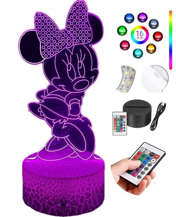 Lampka na biurko Myszka Miki Minnie 16 LED PLEXIDO