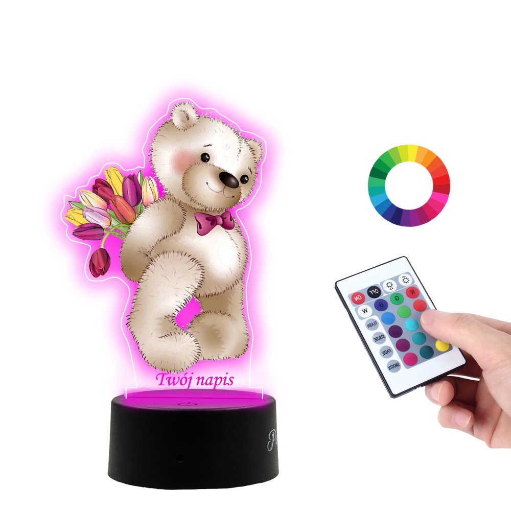 Lampka z Nadrukiem Statuetka Prezent Dzień Kobiet