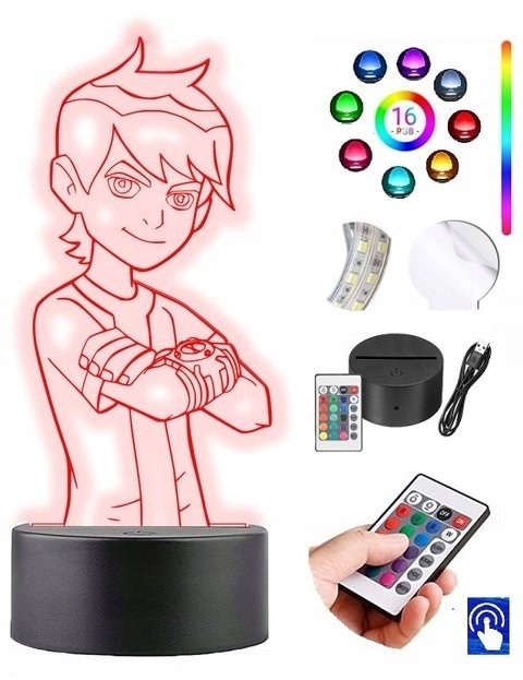 Lampka na biurko Ben 10 Ten 16 kolorów LED PLEXIDO