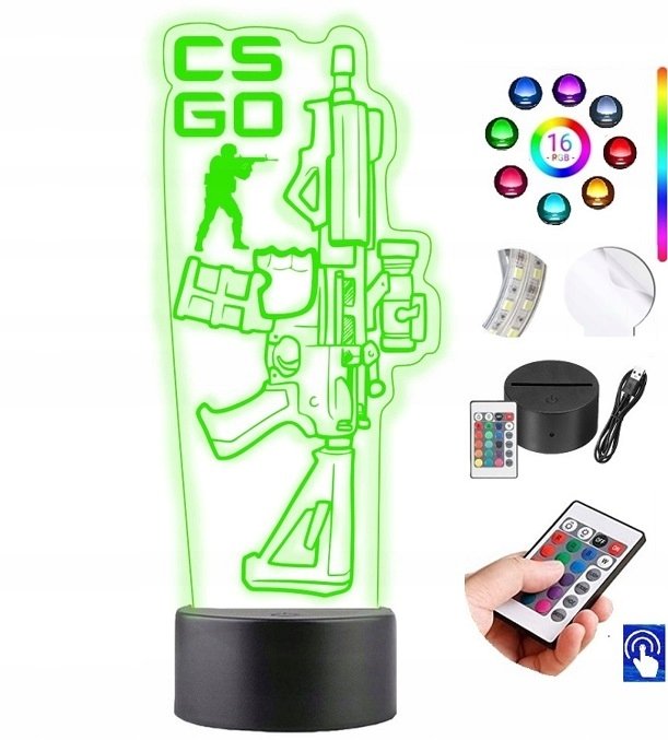 Lampka na biurko Counter Strike CS 16 LED PLEXIDO