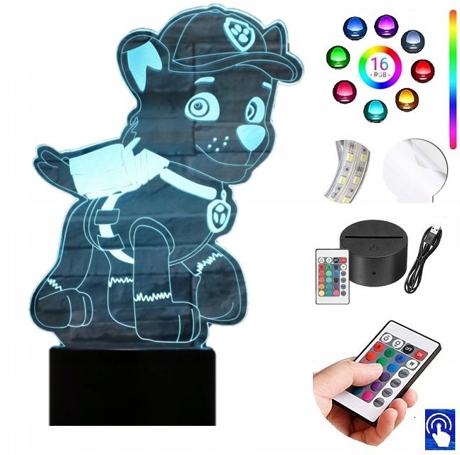 Lampka na biurko Psi Patrol Rocky 16 LED PLEXIDO