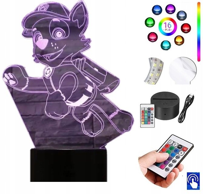 Lampka na biurko Psi Patrol Rocky 16 LED PLEXIDO