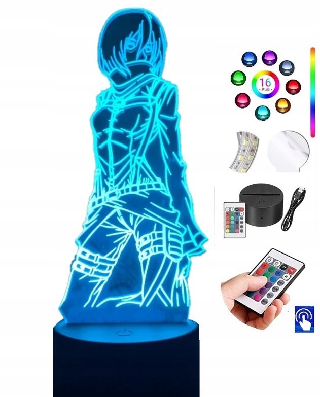 Lampka na biurko Atak Tytanów 16kol. LED PLEXIDO