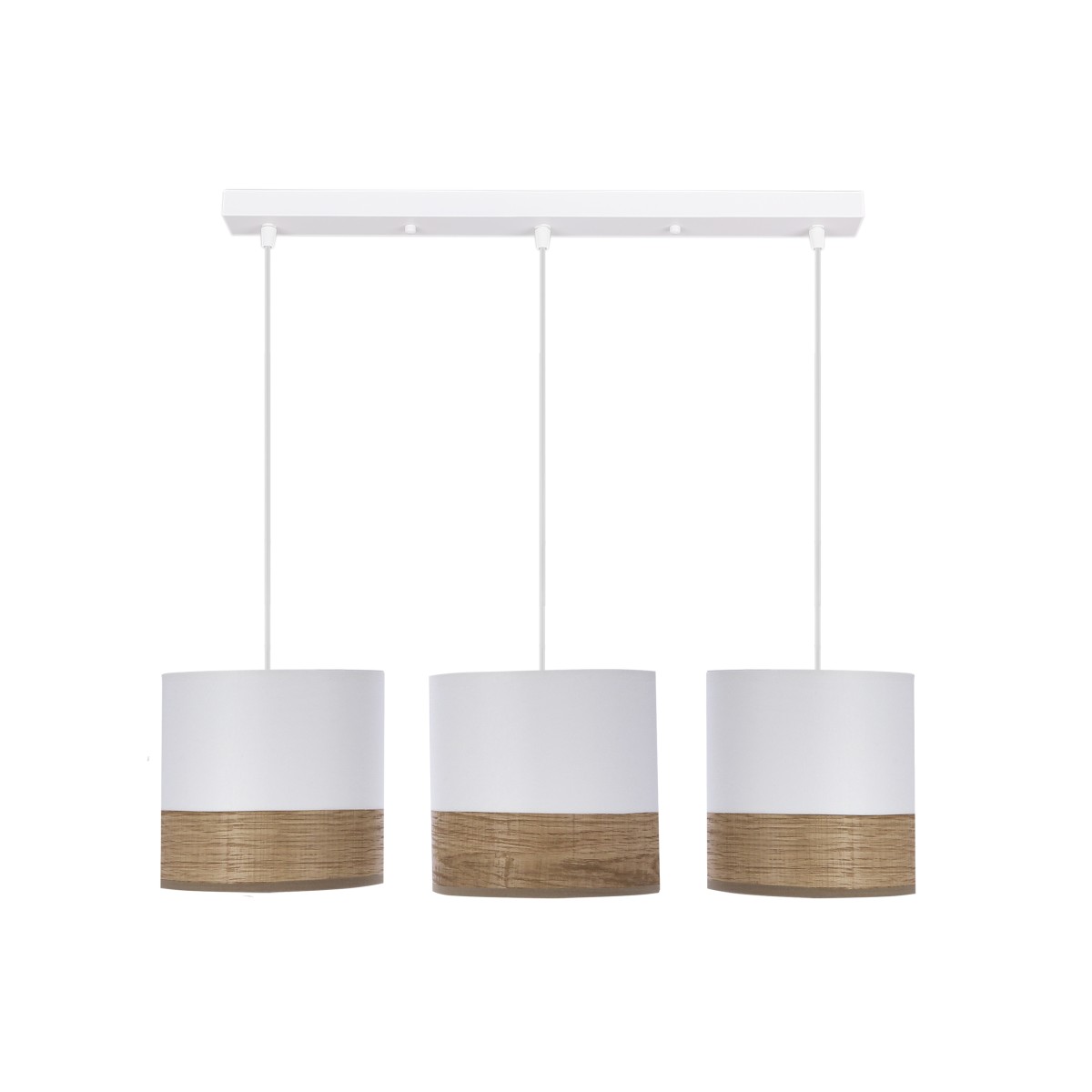 Lampa wisząca na białej listwie, dwukolorowa 33-17550 z serii BIANCO 