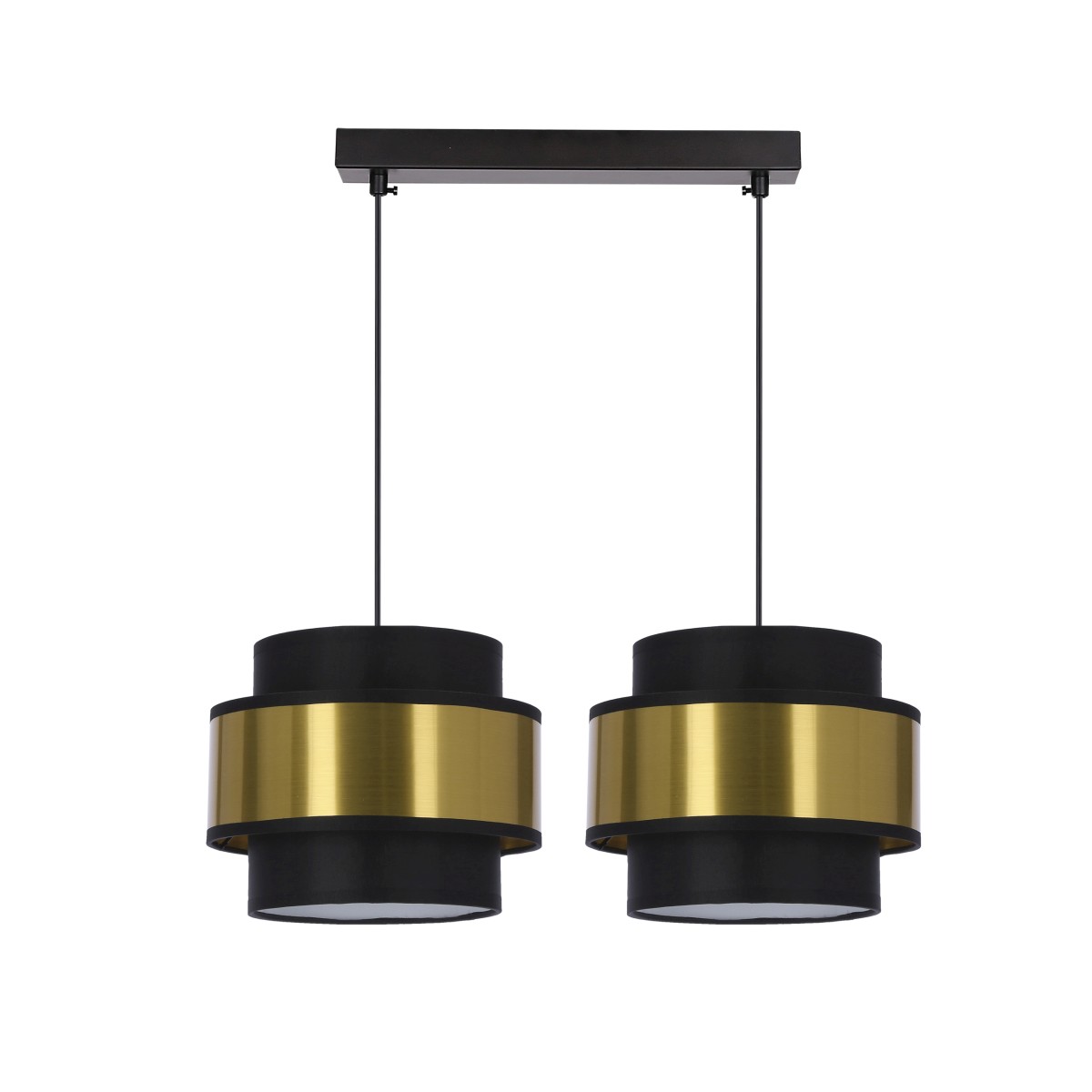 Podwójna lampa wisząca, czarno-złota 32-17925 z serii PRESTIGE