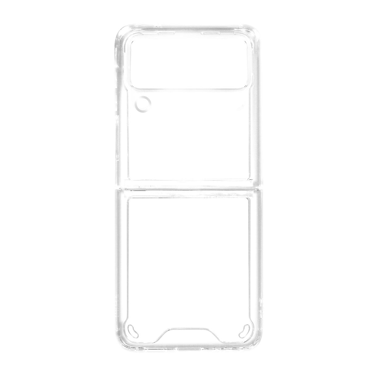 Etui Samsung Galaxy Z Flip 3 ze sztywnym tyłem, rogami zderzaka, cienkie, jasne, przezroczyste