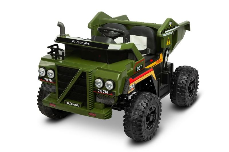 Toyz, Pojazd na akumulator, wywrotka Tank, zielona