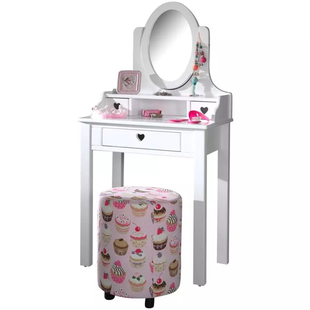 Biała toaletka Vipack Amori, wys. 136 cm