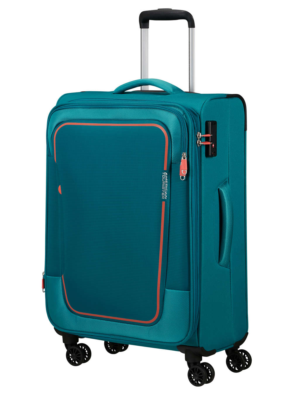 Walizka średnia American Tourister Pulsonic - stone teal