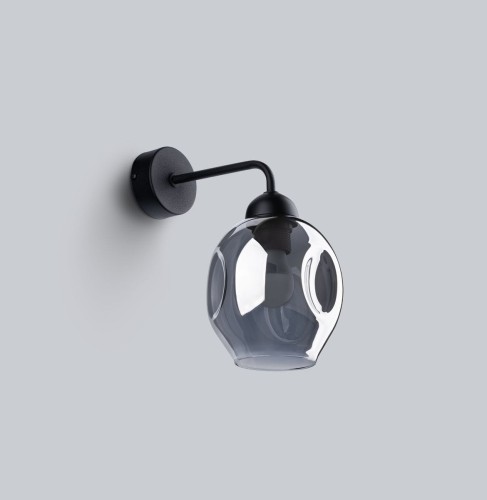 Unikalny kinkiet z kloszem z formowanego szkła SL.1143 z serii FILLAN