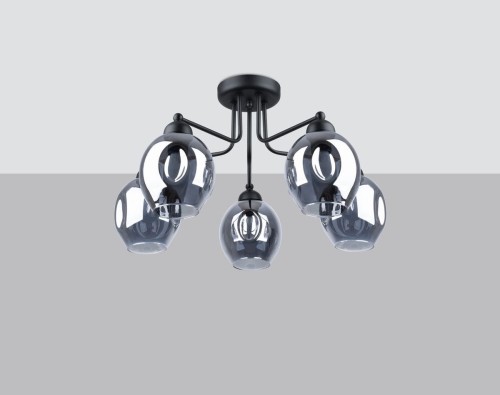 Nowoczesna lampa sufitowa z 5 kloszami SL.1145 z serii FILLAN