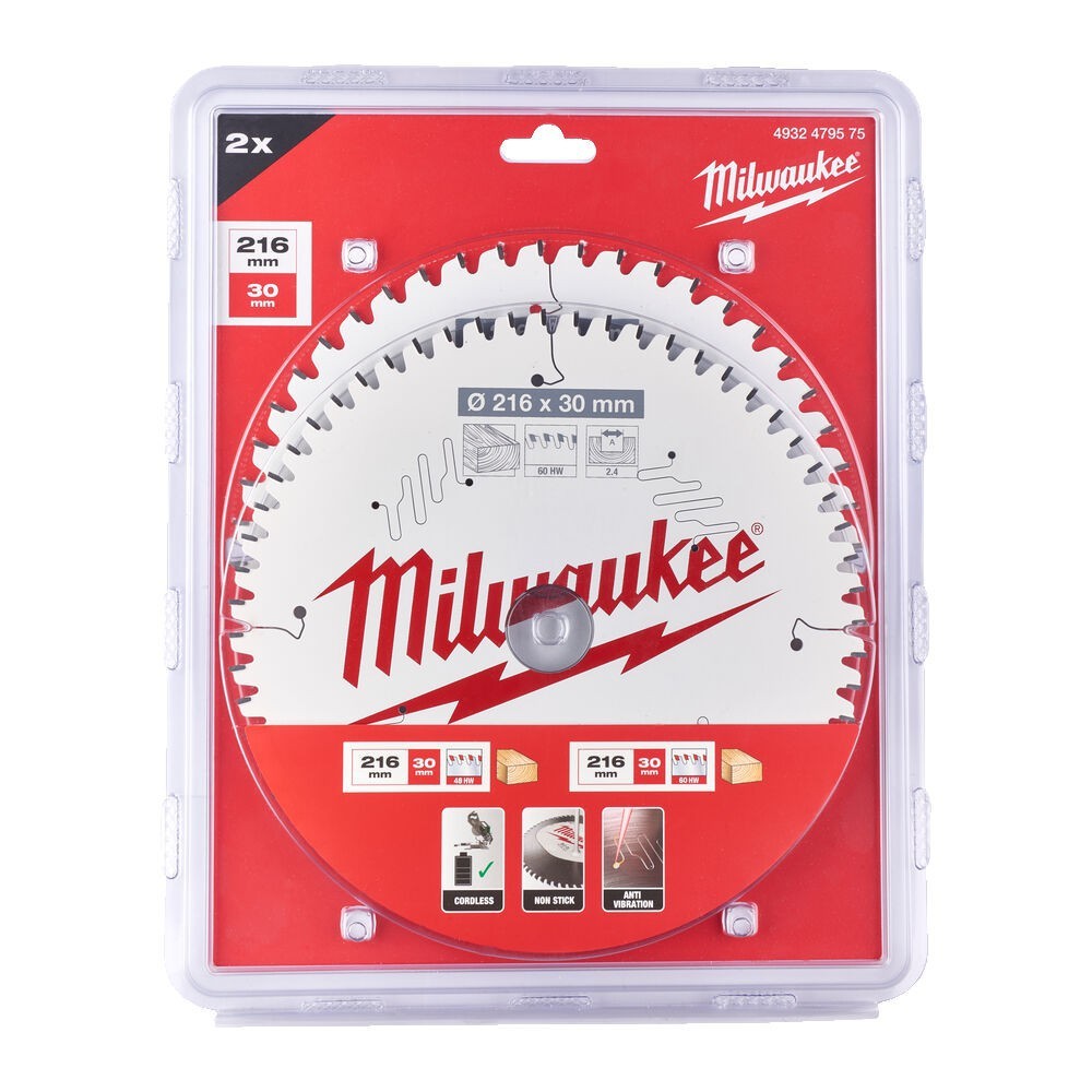 MILWAUKEE Tarcze 216x30 Twinpack 48+60z 2szt. (4932479575)