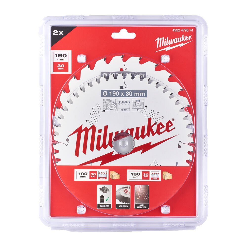 MILWAUKEE Tarcze 190x30 Twinpack 24+48z 2szt. (4932479574)