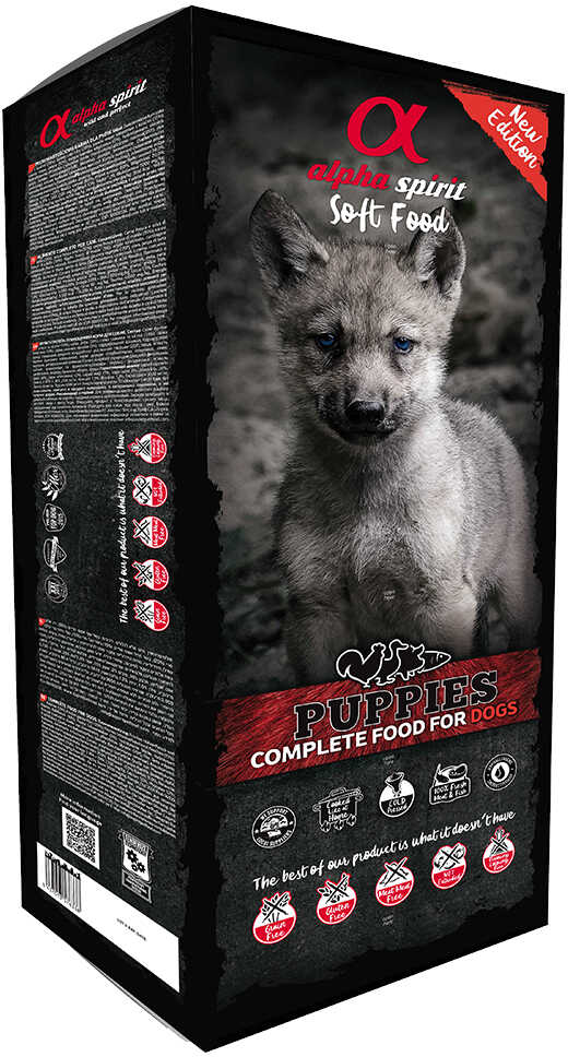 Alpha Spirit Semi-Moist Complete Puppies, półwilgotna karma dla psa - 2 x 9 kg Dostawa GRATIS!