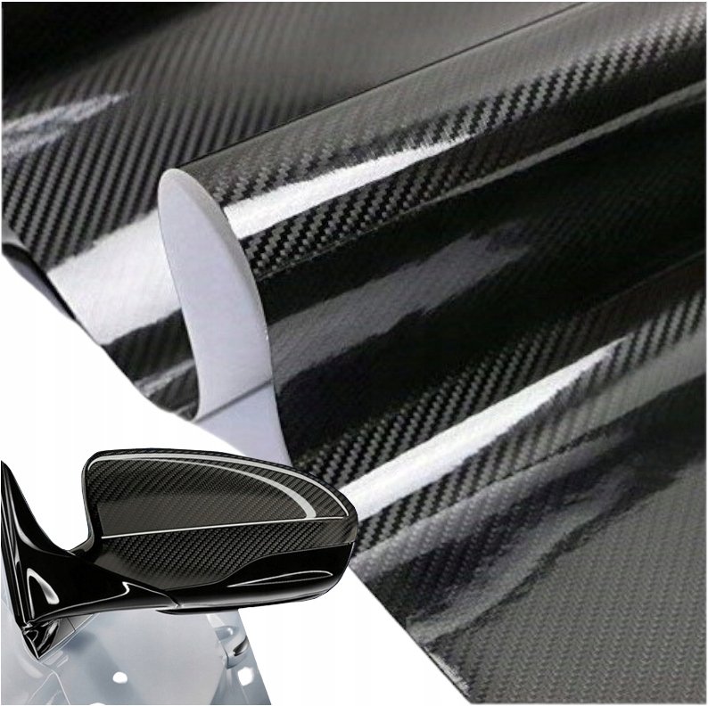 Folia Samoprzylepna Carbon 5D Połysk Czarna Karbon