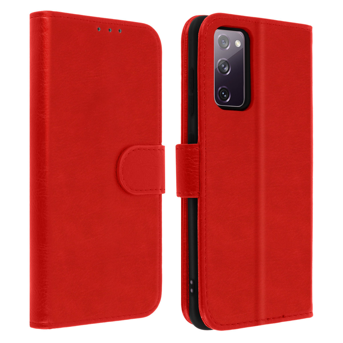 Pełne etui Back Cover Samsung Galaxy S20 FE z funkcją podstawki - Czerwone