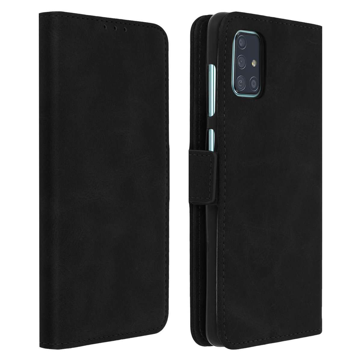 Etui Stand Folio z miejscem na karty Samsung Galaxy A71 - czarne