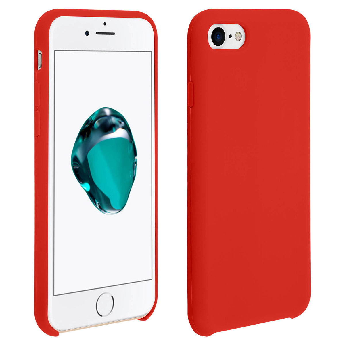 Miękkie etui ochronne Apple iPhone 7/8, miękkie w dotyku, odporne na zarysowania, czerwone