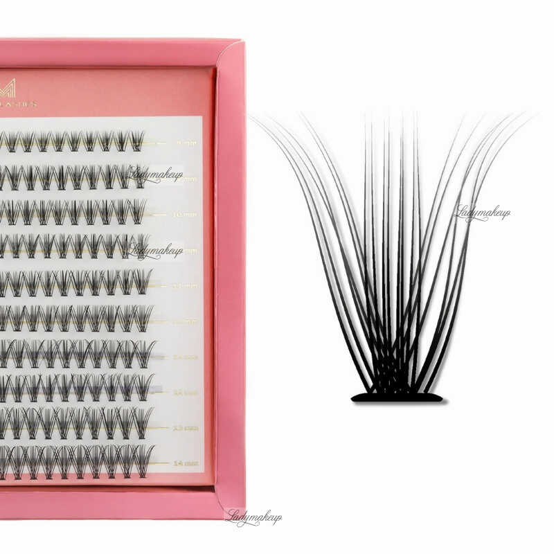 Many Beauty - Many Lashes - Master Box Silk Eyelashes Individuals - 20D - CC - Duży zestaw kępek do rzęs - 200 sztuk