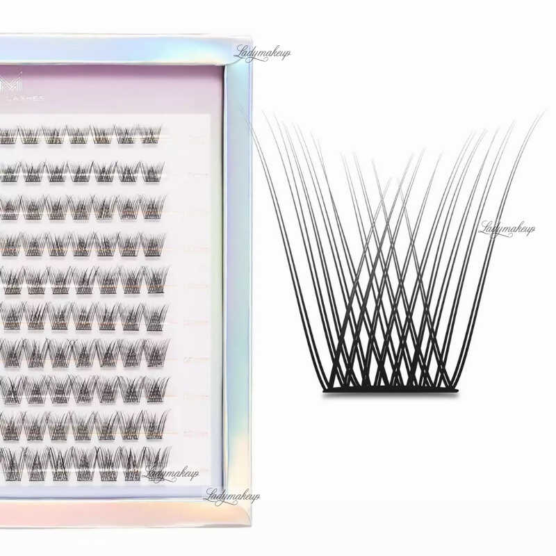 Many Beauty - Many Lashes - Master Box V-Lashes Mermaid - C - Duży zestaw kępek do rzęs - 140 sztuk