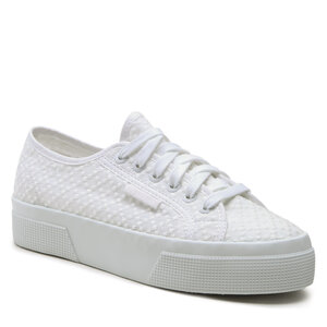 Tenisówki Superga - Platform MAcrame Rhombus 2740 S2126MW Total White