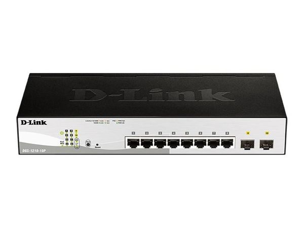 D-LINK 10-Port Layer2 PoE Smart Managed Gigabit Switch dlink green 3.0 8x 10/100/1000Mbit/s TP RJ-45 PoE Port 802.3af/at