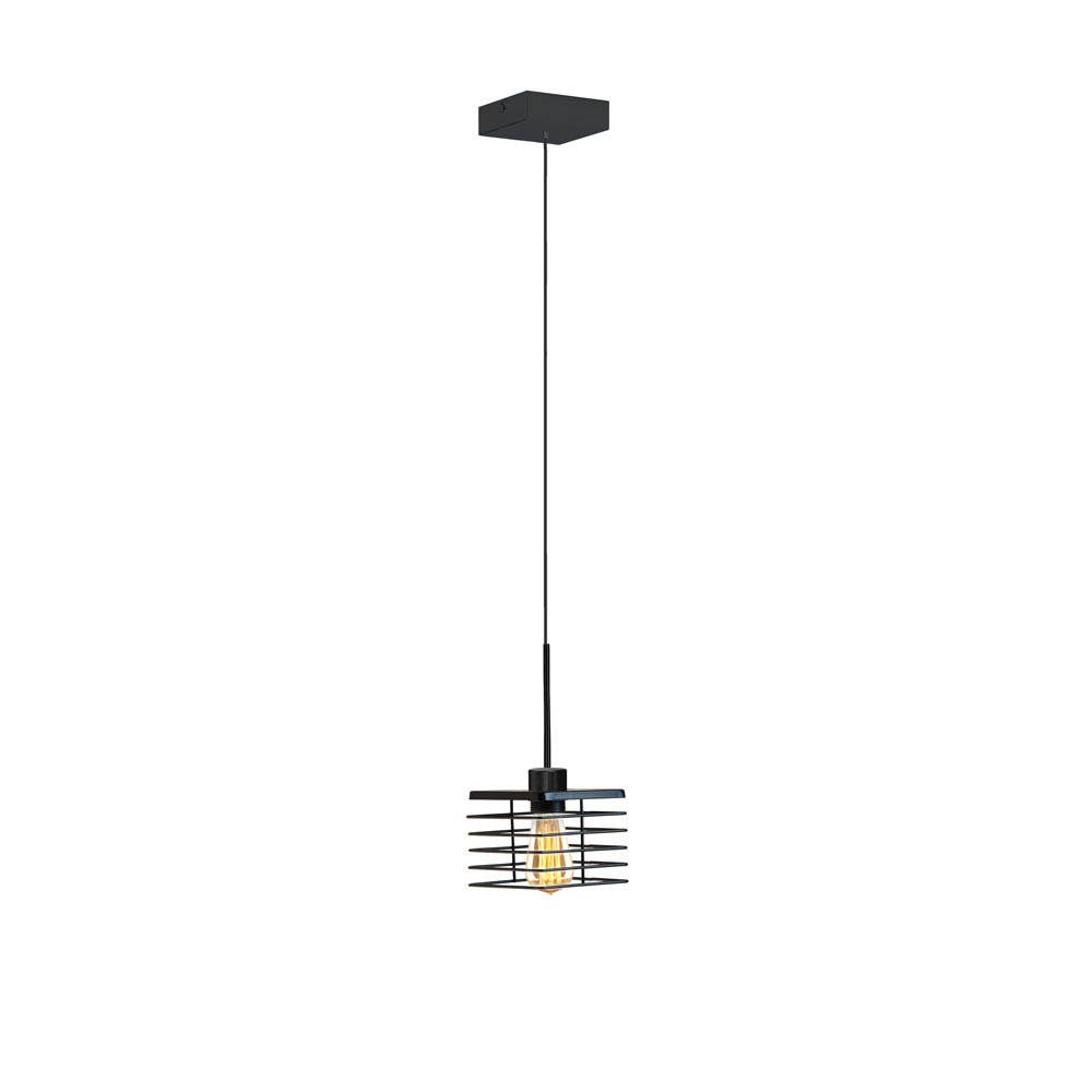 Lampa wisząca 1-punktowa loft czarna CORIA LOFT czarny, czarny null