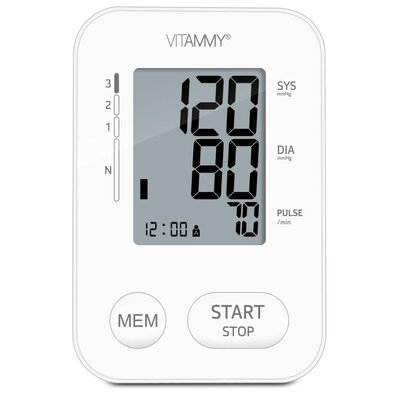 VITAMMY Ciśnieniomierz Next 2+ Ciśnieniomierz naramienny NEXT 2+ z szybkim i delikatnym pomiarem oraz zasilaczem w zestawie TOW016956