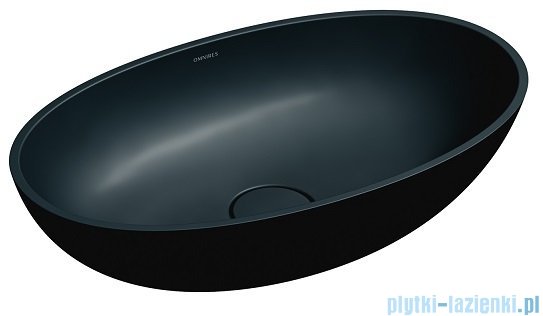 Omnires Shell M+ umywalka nablatowa 60x35 cm black lava SHELLUNBLV |