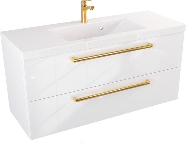 Szafka z Umywalką ATHOS 100 cm - Uchwyt Złoty
