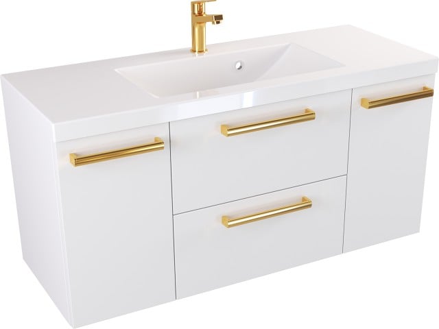 Szafka z Umywalką ATHOS 100 cm D MAT - Uchwyt Złoty