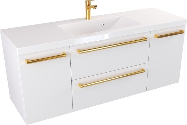 Szafka z Umywalką ATHOS 120 cm D MAT - Uchwyt Złoty