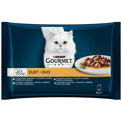 Purina Gourmet PERLE Duet Mięsny 4x85g