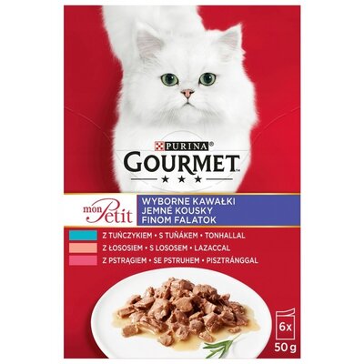 Purina Gourmet Mon Petit Mix rybny 6x50 g)