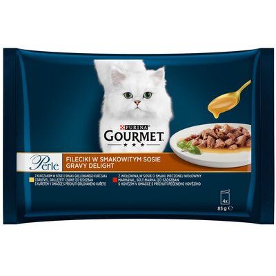 Karma dla kota GOURMET Perle Kurczak i wołowina (4 x 85g)